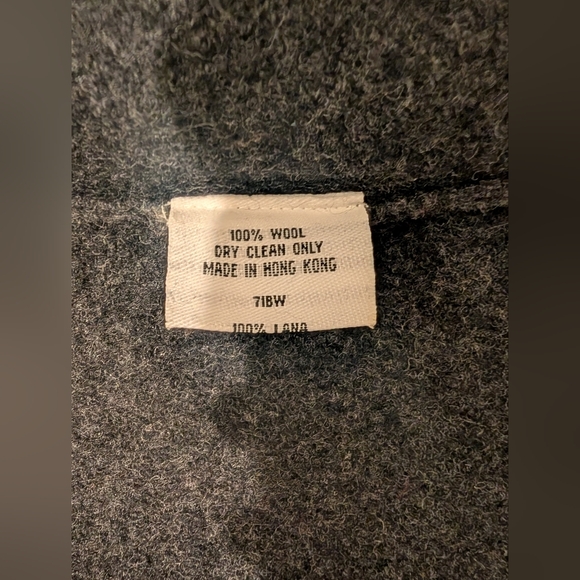 Eileen Fisher 100% Boiled Wool Coat Charcoal Grey Open Front Jacket Medium M - Picture 7 of 10